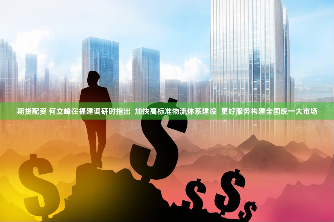 期货配资 何立峰在福建调研时指出  加快高标准物流体系建设  更好服务构建全国统一大市场