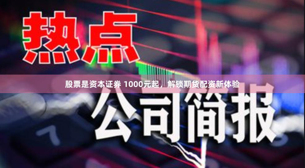 股票是资本证券 1000元起，解锁期货配资新体验