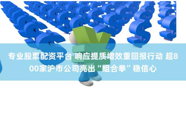 专业股票配资平台 响应提质增效重回报行动 超800家沪市公司亮出“组合拳”稳信心