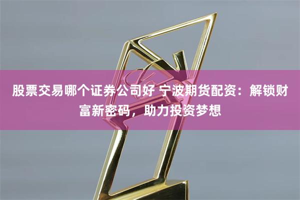 股票交易哪个证券公司好 宁波期货配资：解锁财富新密码，助力投资梦想